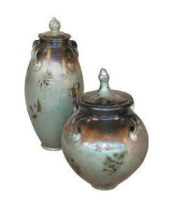 Kingsley Jars with Lids/Handles, set of 2