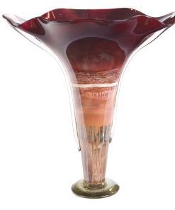 Sugar Plum Ruffle Glass Urn