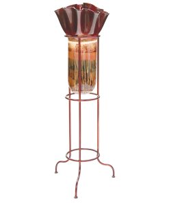 Sugar Plum Small Glass Floor Urn with Ruffle Top