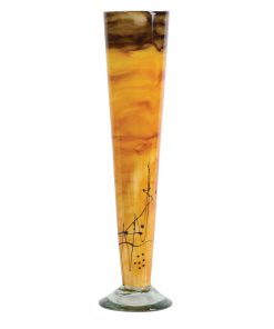 Sunburst Cone Glass Vase