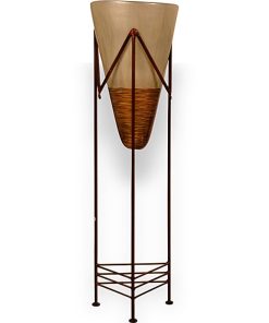 Golden Pearl Large Cone Vase with Iron Stand