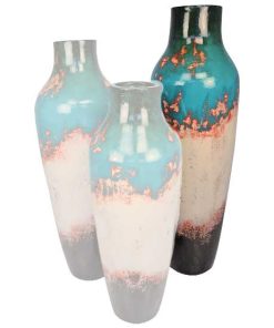 Auburn Large Ceramic Urn | Teal Top