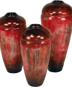 Tucson Ceramic Vases Set of 3 | Rocky Red